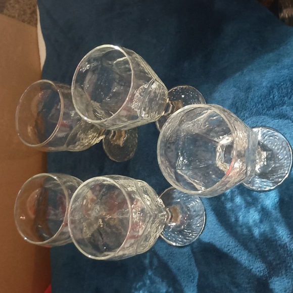 Libbey Chivalry Clear Water Goblet Stem Style 6 1/2" No Call Outs. Set of 5. - Picture 3 of 5